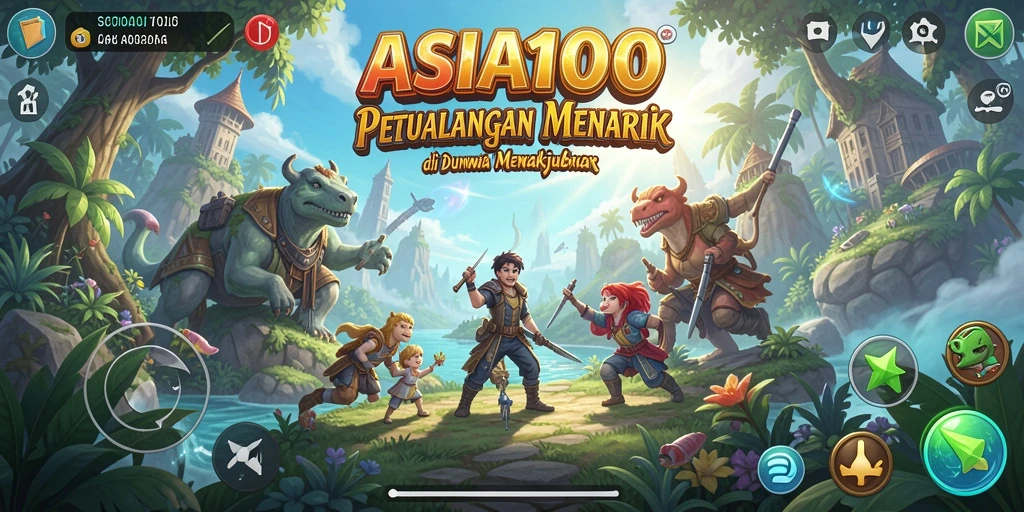 Screenshot utama ASIA100 menampilkan gameplay penuh aksi dan eksplorasi.