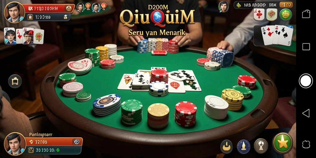 Tampilan gameplay seru dari permainan QiuQiu D200M.
