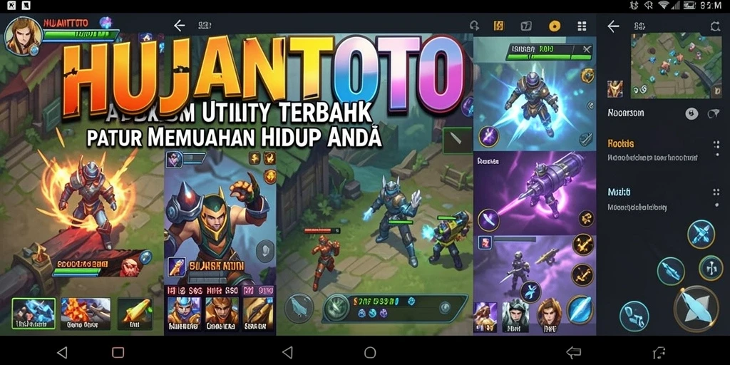 Tampilan utama HUJANTOTO dengan fitur-fitur yang memudahkan pengguna.