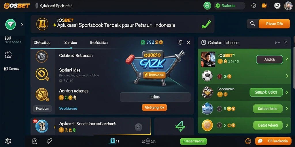 Tampilan antarmuka dan opsi taruhan dari IOSBET.