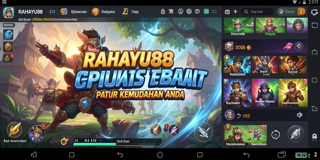 Screenshot RAHAYU88 menampilkan antarmuka aplikasi utilitas yang intuitif dan modern.